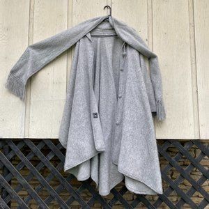 Gray Alpaca Ruana Shawl